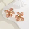 Pendientes Populares de Moda Europeos y Americanos con Flor de Goteo de Aceite para Mujer, Pendientes Elegantes, de Gama Alta, Sencillos y Venta al por Mayor de Pendientes
