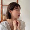 Pendientes de Perla de Imitación de Circonita para Mujer, Diseño de Nicho de Lujo Ligero, Pendientes de Diamante Brillantes, Temperamento Suave, Pendientes Brillantes, Nuevo Estilo de Moda