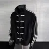 AliExpress 2026 Otoño Nuevo Estilo Callejero Americano Versátil Patchwork Chaqueta con Cuello Alto Moda Camisa de Botones con un Toque de Alta Gama