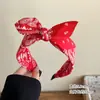 Diadema Retro Flor Paisley Coreana y Japonesa Diadema Ancha Orejas de Conejo Elegante para Mujer Pasador Accesorio para el Cabello Pinza para el Cabello