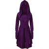Vestido con tirantes y capucha de color liso popular para mujer, para actuaciones festivas, manga larga, exportación europea y americana de Ebay
