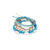 Venta Caliente de Amazon Nuevo Estilo Bohemio Pulsera Tejida de Concha Natural y Perlas de Arroz Juego de Cuatro Piezas En stock de Fábrica