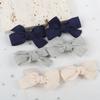 Set de accesorios para el cabello para niños nuevo pinza de lazo estilo frío pinza de tela de 6 piezas pinza para cola de caballo al por mayor