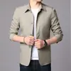 Nova Primavera e Outono Fina Meia-idade Casaco Masculino Meia-idade Negócios Casual Masculino Top Dad Button Coat