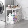 Estantería de almacenamiento junto a la lavadora, estantería de almacenamiento de varios niveles móvil de pie para baño y tocador, estantería de almacenamiento para detergente de lavandería para balcón