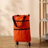 Carrinho de Compras Portátil Carrinho Pequeno Doméstico Mochila Dobrável Sacola de Compras Carrinho de Mão Portátil com Rodas Sacola de Compras com Rodas