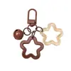 Llavero de Campana Doble de Estrella de Cinco Puntas Hueca de Aleación Materiales para Pulsera DIY Hecha a Mano, Collar, Accesorios de Joyería