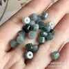 Contas Soltas de Jade Água Azul, Contas Cilíndricas de Jade, Acessórios de Contas para Pulseira e Colar DIY, Materiais para Miçangas, Contas Soltas de Jade Natural DIY