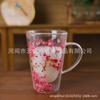 Taza de Doble Capa de Vidrio de Borosilicato Resistente al Calor Creativa Transfronteriza Taza de Flores Secas Taza para Desayuno Leche Café Taza para Beber para el Hogar
