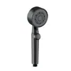 Chuveiro de Mão Preto de Cinco Velocidades com Superfície de Spray Grande, Chuveiro Pressurizado, Chuveiro de Mão Preto Fosco, Transfronteiriço