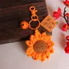 Llavero Colgante Bendición Girasol de Lana Se Lleva la Corona Souvenir Inspirador para Estudiantes Regalo Adorno de Examen