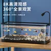 Acuario premium para sala de estar, acuario ecológico para uso doméstico, pecera para goldfish que mejora el oxígeno y crea olas, modelo de escritorio con paisaje de arroyo natural