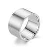 Moda Europea y Americana Anillo de Acero de Titanio Ultra Ancho de 12 mm para Hombres Apertura Lisa Anillo de Pareja de Acero Inoxidable Joyería de Exportación