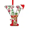 Pendente de Letra Inglesa Novo Criativo Transfronteiriço Árvore de Natal Plana Acrílica Decoração de Festa em Casa Presente