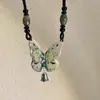Novo Colar Borboleta Retro Chinoiserie Feminino Luxo Acessível Design de Nicho Colar Personalizado Estilo Étnico Estilo Zen Corrente de Clavícula Versátil