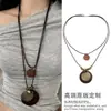 Design de Nicho Coreano Bm Mesmo Estilo Colar Cruz de Prata Colar Longo Feminino Punk Retro Y2K Tendência de Joia para Pescoço