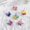 Faixa de cabelo infantil estilo coreano Acessórios de cabelo de pelúcia para bebê Bola de cabelo Corda de cabelo Cor de doce Não machuca o cabelo Elástico Corda de cabelo para meninas
