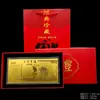 Ano Novo do Carneiro Nota de Ouro de 100 Yuan Acrílico Folha de Ouro Nota Comemorativa Conjunto de Envelopes Vermelhos Banco de Seguros Tráfego Direção Presente Atacado