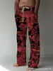 Pantalones de AliExpress de Venta Caliente Transfronterizos Sueltos Casuales Comercio Exterior Europeo y Americano Rectos Impresión 3D Cintura Alta Pierna Ancha
