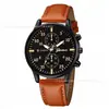 Relógio de pulso masculino de quartzo de negócios Cross novo Genebra pulseira de couro moda relógio de quartzo mais vendido atacado