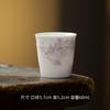 Xícara de Chá de Orquídea de Porcelana Branca Pintada à Mão Xícara de Chá de Cerâmica Artesanal de Aro Fino Xícara de Chá Doméstica Xícara Única Jogo de Chá Kung Fu