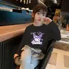Camiseta de Manga Larga de Algodón Puro con Estampado de Dibujos Animados para Niñas Estilo Coreano Moderna Holgada Moda para Bebé Camiseta Base Trendy