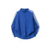 Nuevo Cardigan Chaqueta Otoño 2026 para Hombre con Parches de Tres Rayas y Patrón de Escamas de Dragón, Cuello Alto, Estilo Pareja, Tallas Grandes, Corte Holgado, Moderno