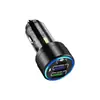 Carregador de Carro 100w Carregador Super Rápido Carregador de Celular para Carro Liga de Alumínio PD QC3.0 Carregador de Carro