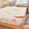 Manta de Cama de Leche de Invierno de Felpa Pieza Única Juego de Sábanas Infantiles con Más Terciopelo Manta de Cama Dormitorio Protector de Colchón Totalmente Envuelto de Felpa de Coral