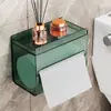 Porta pañuelos de pared sin taladro, caja de pañuelos impermeable para el baño, dispensador de papel higiénico y pañuelos para el baño