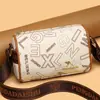 Bolso Pequeño Cuadrado Popular de Moda Transfronterizo para Mujer, Bolso de Hombro con Letras, Bolso Cruzado de PU a la Moda 7152, Bolso Pequeño Estampado Tipo Almohada