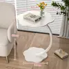 Estante de Almacenamiento de Mesita de Noche de Moda Mesa Redonda Pequeña Mesa Lateral Simple para Sofá de Casa Mesa de Café Gabinete de Mesita de Noche Dormitorio Minimalista Moderno