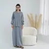 Loriya2024 Conjunto de Tricô Espesso Outono e Inverno Cor Lisa Multicor Conjunto de Duas Peças Lr928