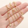 Com corrente de extensão de anel corrente de cauda 18k alta cor pulseira diy corrente universal corrente de ajuste fecho de corrente extensão de colar corrente de acabamento
