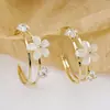 Pendientes de Moda Transfronterizos Europeos y Americanos Tendencia Incrustaciones de Diamantes Nicho Moda Estrella y Luna Personalidad Borla Ear Cuff Orejera Integrada