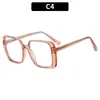 Gafas planas cuadradas con montura TR90 anti-luz azul, mismo estilo que las famosas de Internet, montura para gafas de miopía a juego retro para mujer