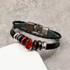 Joias Periféricas de Animação Japonesa Naruto Pulseira de Couro Personalizada com Contas Acessórios Masculinos Simples e Modernos