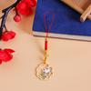 Llavero de conejo de aleación de mediados de otoño con cordón para teléfono móvil, disco U creativo, adorno colgante, lindo gatito, decoración para bolso.