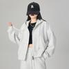 Sudadera con Capucha Off-White para Mujer, Principios de Otoño, Petite, Estilo Coreano, Holgada, Top Adelgazante, Chaqueta, Top Versátil para Otoño e Invierno