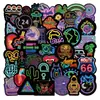 100 pegatinas de graffiti personalizadas con luz de neón, dibujos animados creativos para motocicleta, computadora, patineta, equipaje, pegatinas impermeables