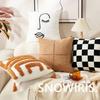 Almohada estilo nórdico ins felpa copetuda bordada cojín sala de estar sofá B & B funda de almohada moderno geométrico lujo ligero