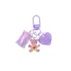 Llavero de Oso de Caramelo Corazón Colorido Llavero de Cuentas DIY Accesorios Colgante Decorativo Versátil Venta al por Mayor