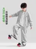 Ropa para Niños Zuoxi Conjunto para Niños Otoño Deportivo Casual Chaqueta con Cuello Alto Conjunto de Dos Piezas Primavera y Otoño 2026 Nuevo Modelo para Niños Mayores