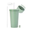 Nuevo Modelo 2026 Taza de Acero Inoxidable de 500 ml con Popote y Revestimiento Interior de Cerámica, Taza de Doble Pared con Popote al Vacío para Té de Burbujas