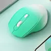 Ratón Bluetooth Inalámbrico de Doble Modo con Gradiente de Fábrica, Recargable, Adecuado para Laptops y Uso de Oficina