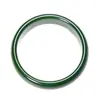 Pulsera plana de jaspe de imitación de jade Hetian al por mayor de fábrica para mujer, verde espinaca de Mongolia Exterior, delgada, redonda, pulsera de belleza, pulsera de jade