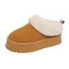 Novos Sapatos de Algodão de Inverno Femininos, Forrados com Lã, Espessados, Impermeáveis, Antiderrapantes, Sapatos de Algodão de Calçar Fácil, Botas de Neve Quentes com Solado Grosso