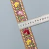 4.5 Nuevo Estilo Étnico Bordado Lentejuelas Encaje Adorno Encaje Vintage Base de Malla Hilo Dorado Accesorios para Ropa