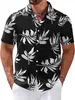 Estación Independiente Transfronteriza Camisa de Manga Corta Caliente para Hombre Playa Hawaiana Moda Estampada en 3D Camisa de Cuello Alto Versátil