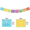 Banderines Personalizados Transfronterizos para Fiesta Mexicana del Día de Muertos, Decoraciones Personalizadas del Día de Muertos, Accesorios para Fotos, Decoraciones Espirales